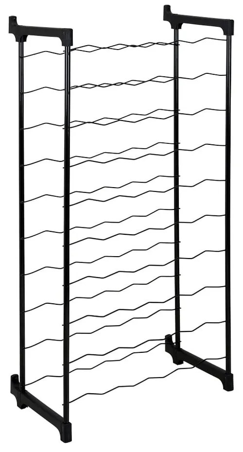 Черна метална стойка за вино за 50 бутилки Barbera - Metaltex
