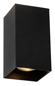 Дизайнерски квадратен стенен аплик черен - Sabbir