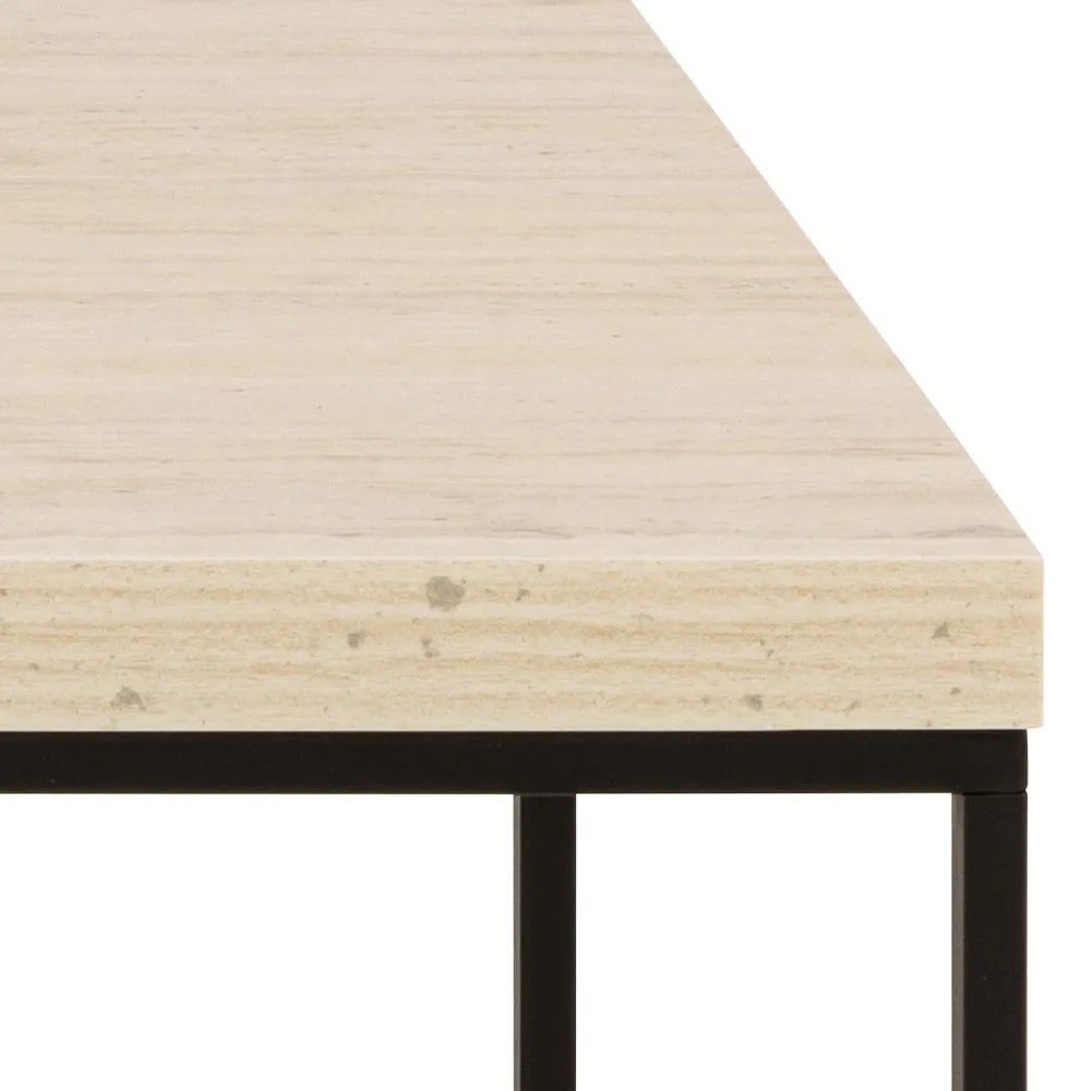 Бежова масичка за кафе с плот от имитация на мрамор 55x110 cm Barossa – Actona