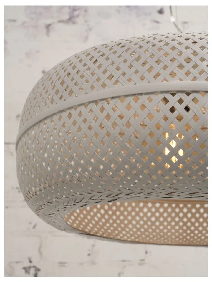 Бяла бамбукова висяща лампа , ⌀ 60 cm Palawan - Good&amp;Mojo