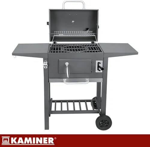 Градинска скара с чугунена скара и аксесоари