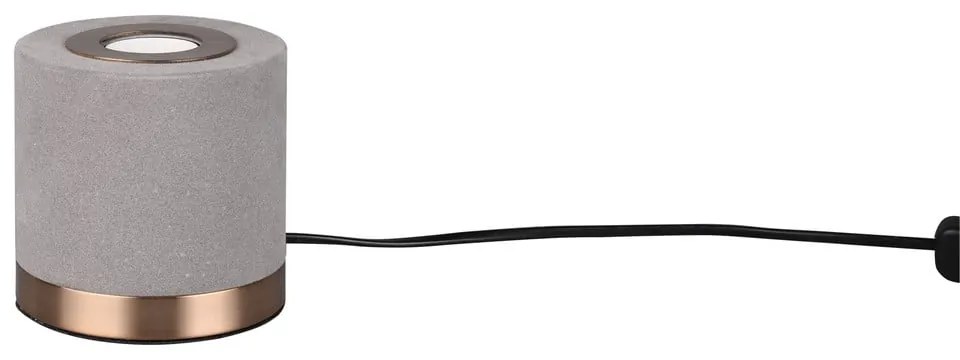 Сива кадифена настолна лампа (височина 11 cm) Judy – Reality