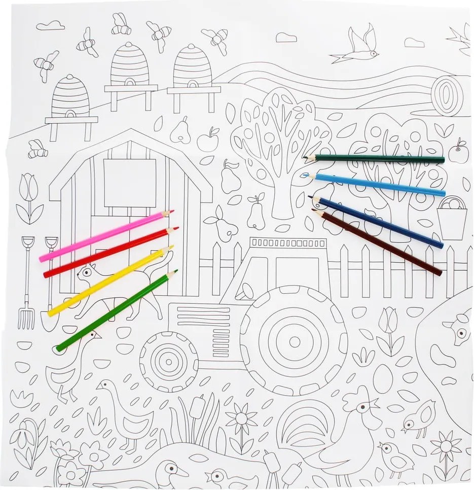 Картинки за оцветяване On the Farm – Rex London