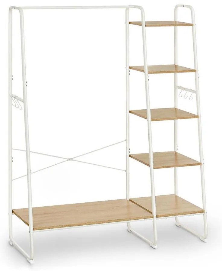 Стояща закачалка LINEA бяла/кафява