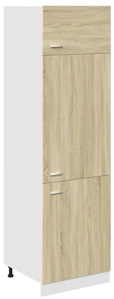 849626 vidaXL Хладилник "Lyon" дъб сонома 60x57x207 см, инженерно дърво