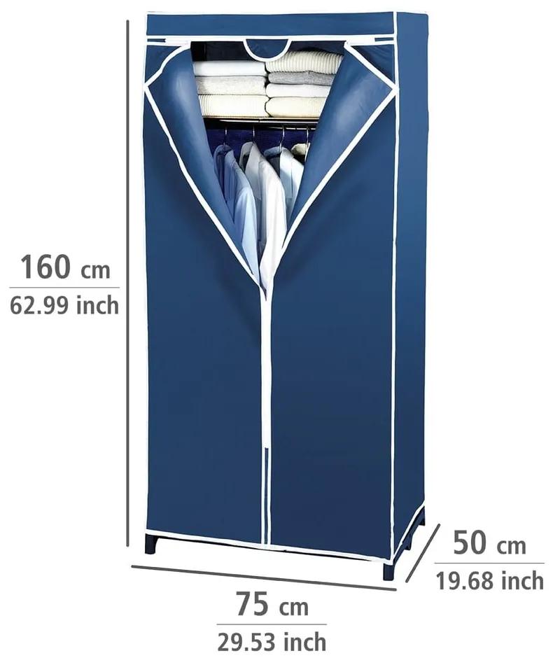 Гардероб от син плат 75x160 cm Air - Wenko