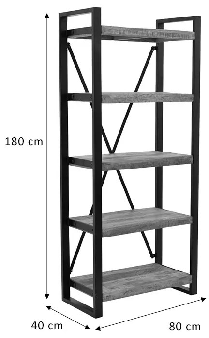 Етажерка Майлс 80x40x180 см