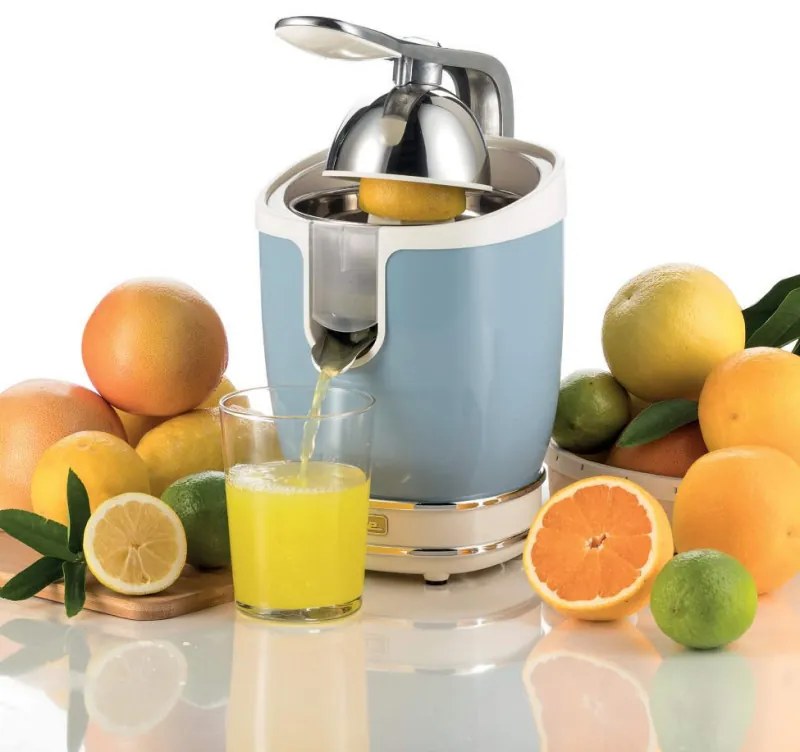 Цитрус преса Ariete VINTAGE JUICER 0413/05, 85W, Метално тяло, Безшумна работа, 2 приставки, Син