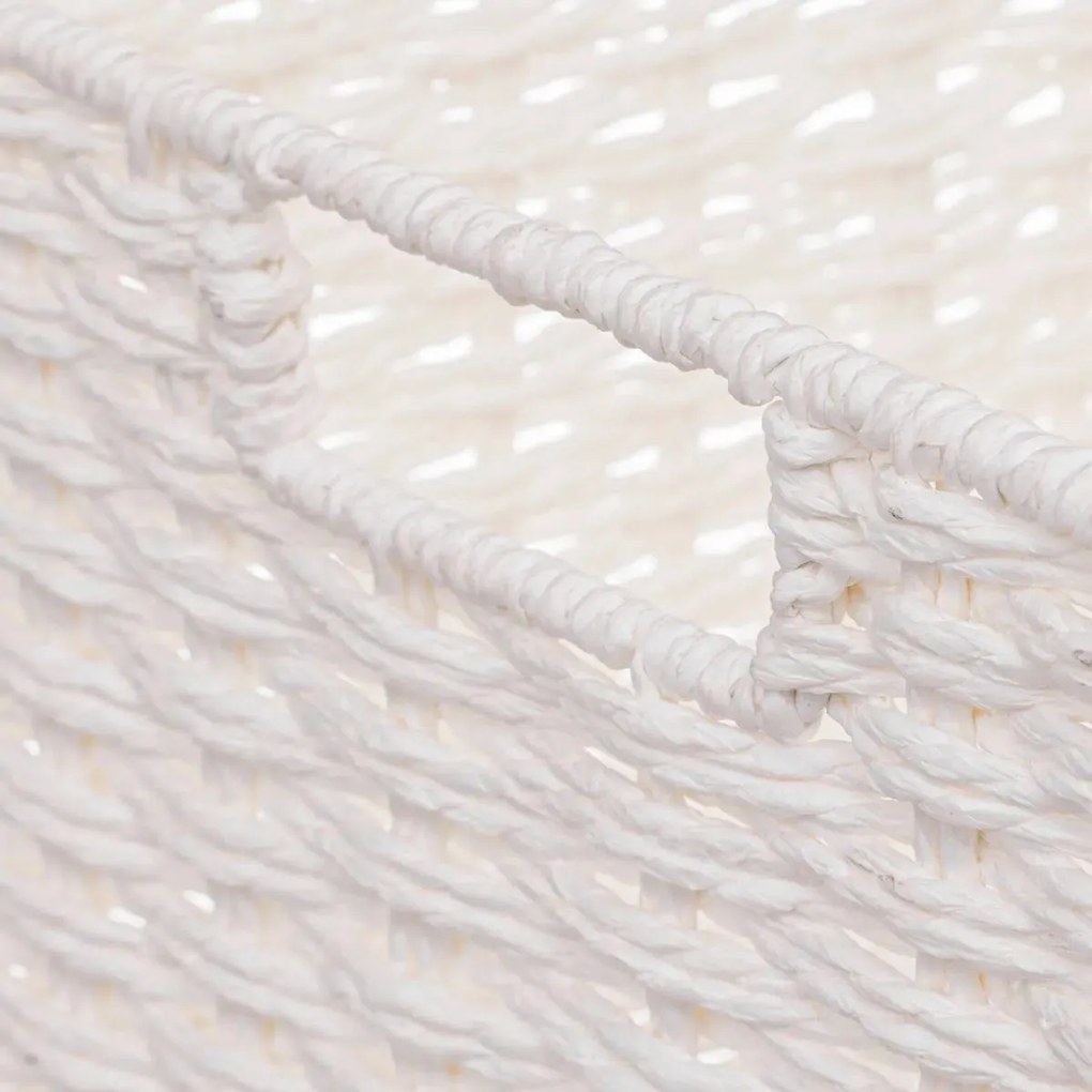 Комплект от 4 коша за съхранение 5five Costa, Хартия, Бели