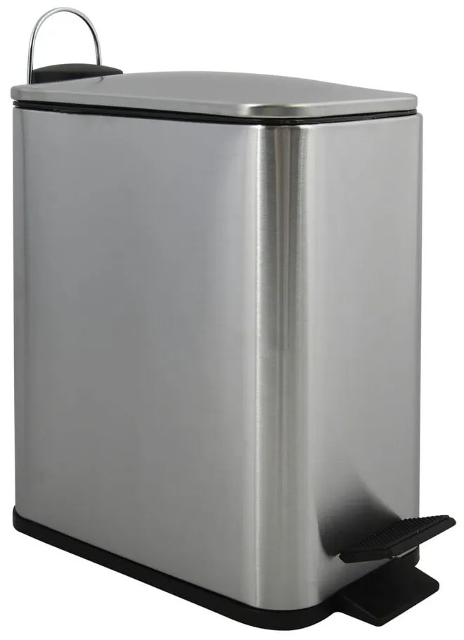 Стоманено кошче за боклук с педал в матово сребрист цвят 5 l Erik – Spirella