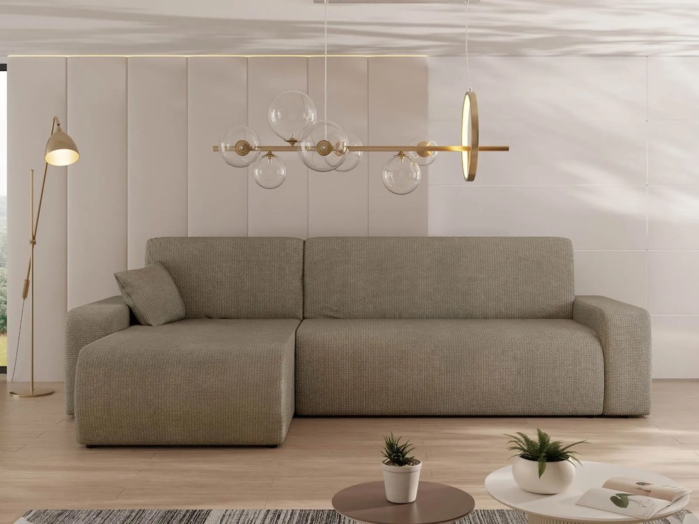 Ъглов диван Piano L-Кафяв