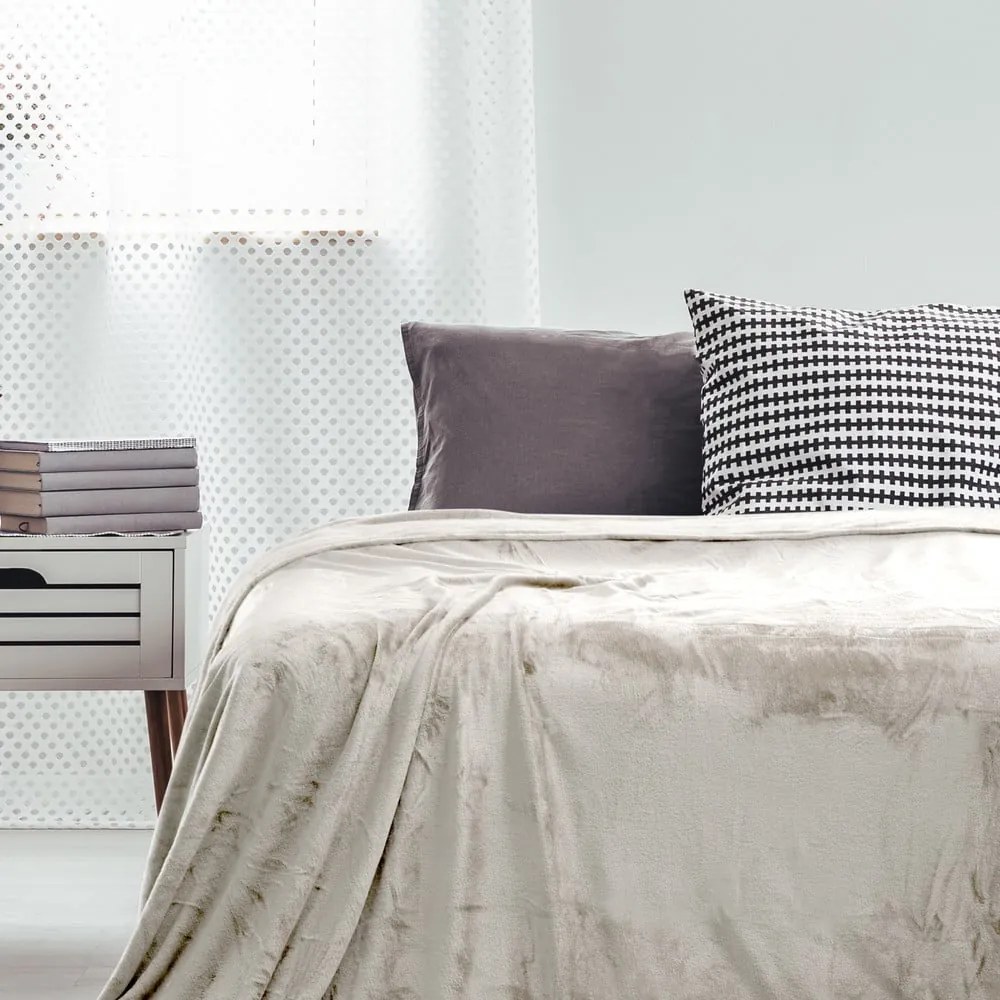 Кремаво одеяло от микрофибър , 150 x 200 cm Mic - DecoKing