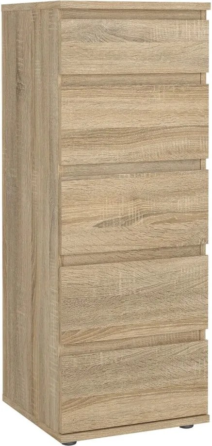 Висок скрин от декор от дъб естествен 40x107 cm Nova – Tvilum