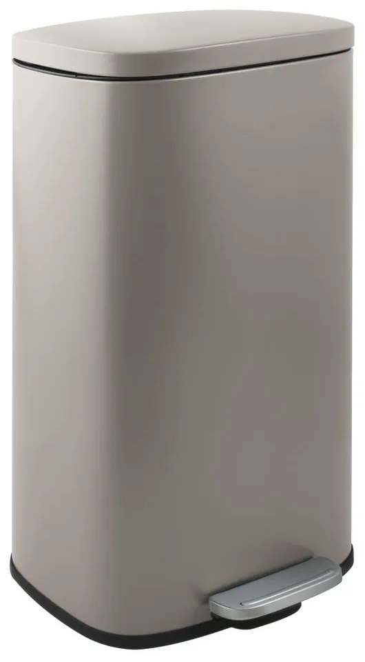 Кафяво-сиво стоманено кошче за боклук с педал 50 l Akira – Spirella