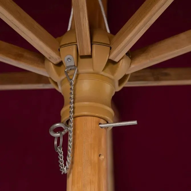 Градински прав чадър Hesperide Tinaei, Бамбуков прът, Olefin, 3 m - Таупе