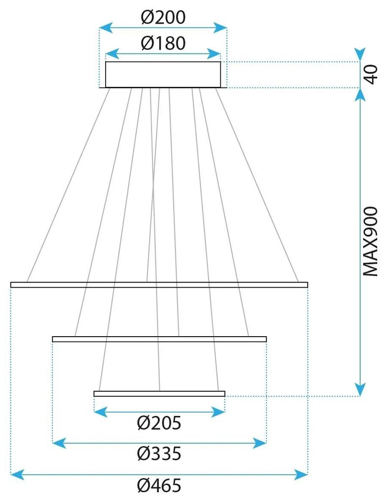 Плафон LED G041-3CP BRUSH GOLD