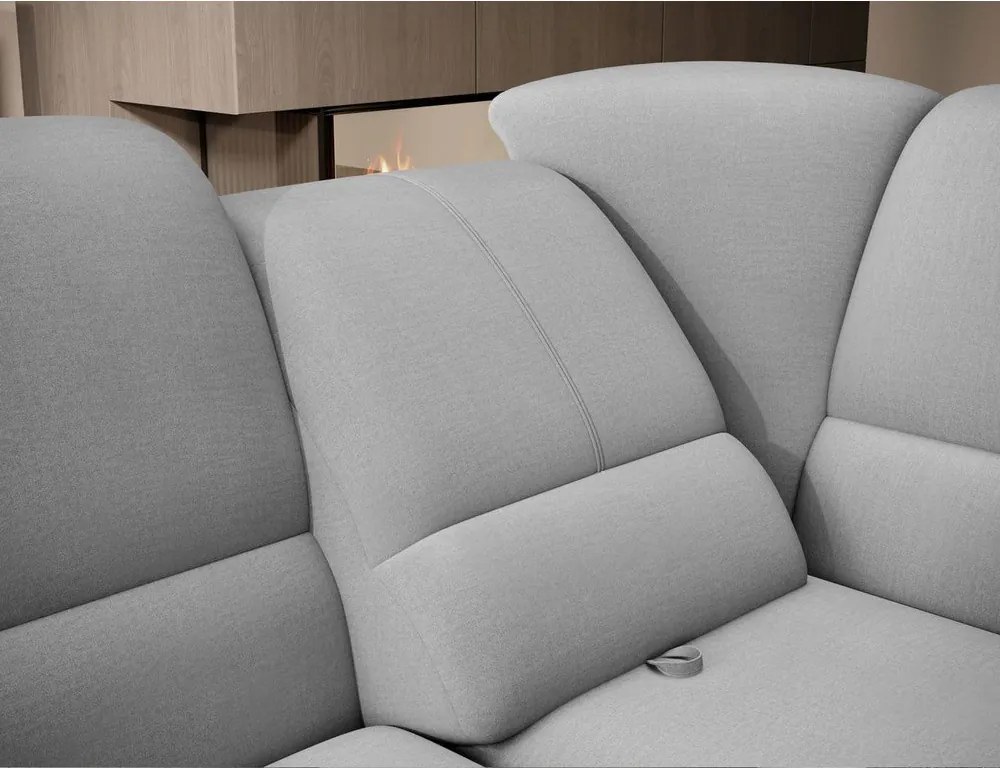 Сив кадифен разтегателен ъглов диван с място за съхранение (десен ъгъл L форма) Siber – ELTAP