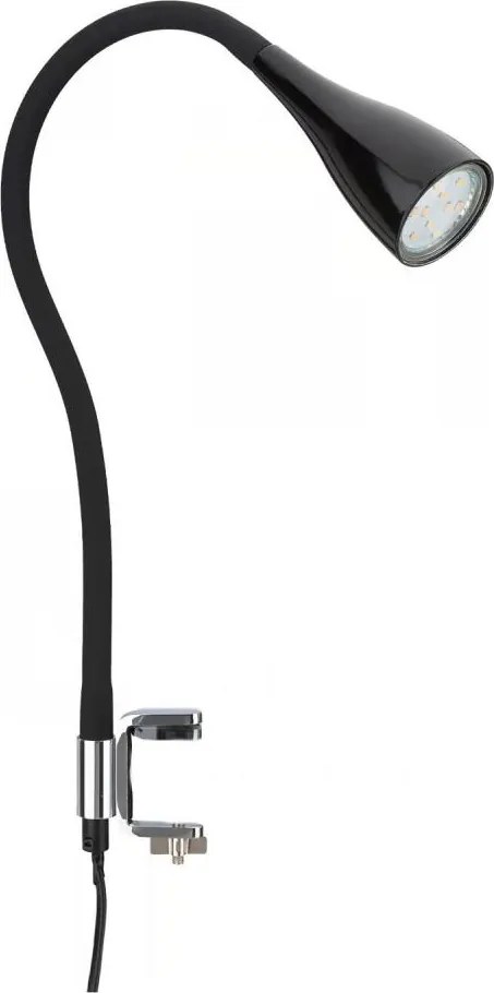 Лампа с щипка 1xGU10/3W/230V, черна