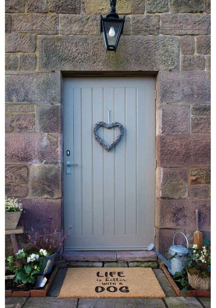 Изтривалка от кокосови влакна 60x90 cm Life Is Better With a Dog – Artsy Doormats