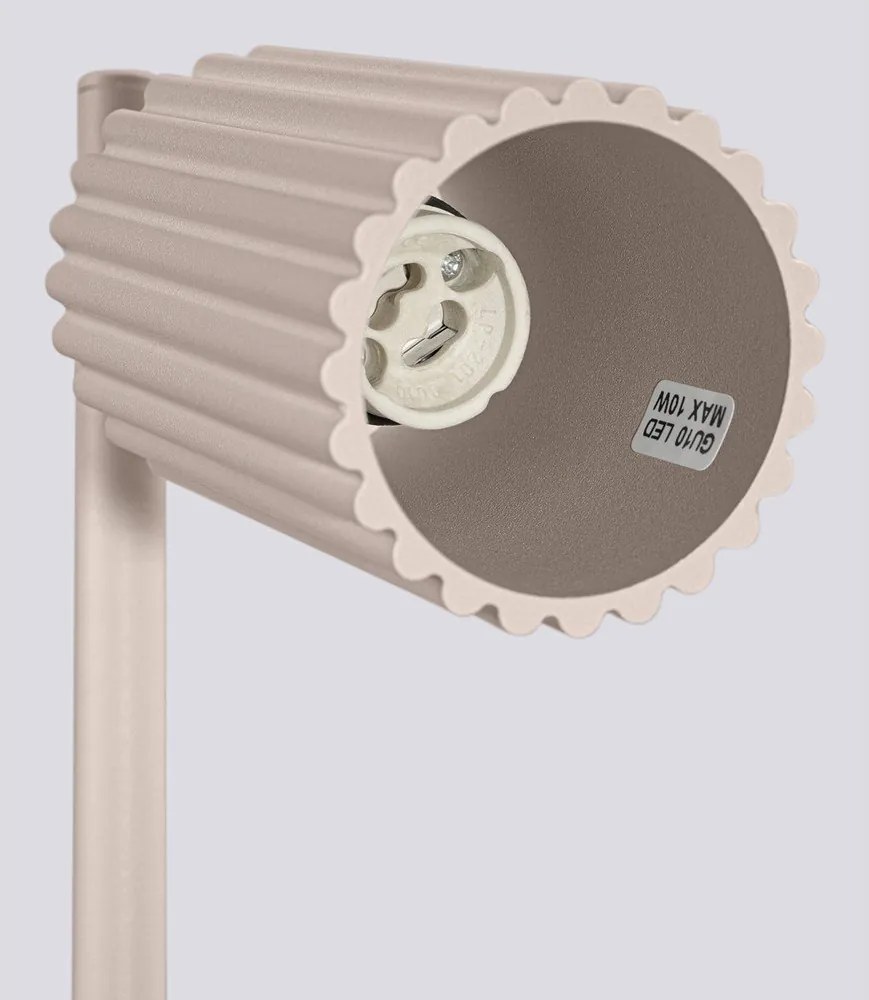 Кафяво-сива метална настолна лампа (височина 43 cm) Gleam – Sollux