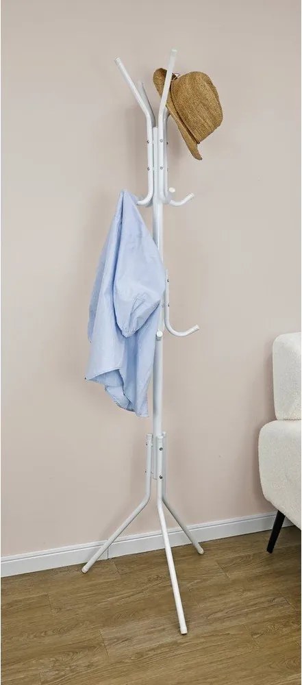 Бяла метална стойка за връхни дрехи 42x172 cm Jorid – Yes Everyday