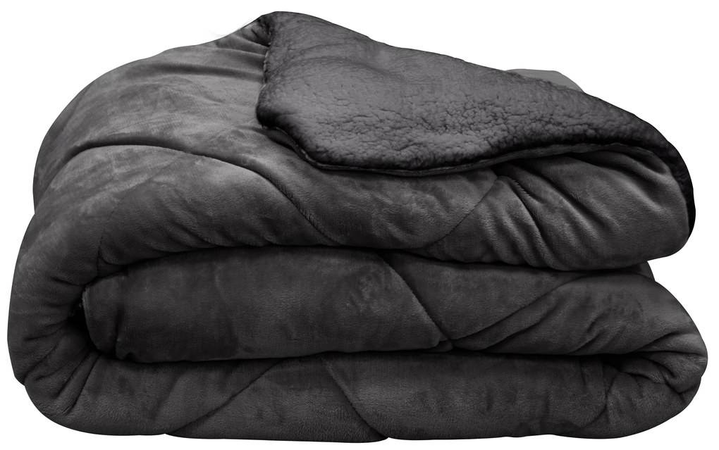 2 в 1 Одеяло шерпа/олекотена завивка Artisti Italiani Reverie 160/220 тъмносиво