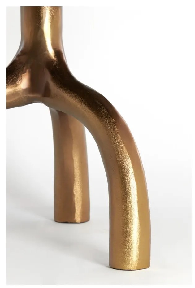 Стъклена кръгла масичка за кафе в бронзово и бежово ø 65 cm Mello - Light &amp; Living