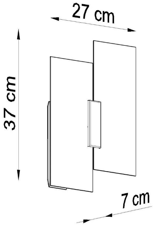Бяла стенна лампа Veronica – Sollux