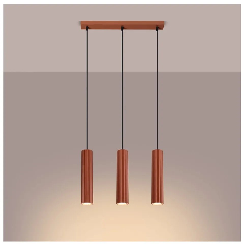 Висящо осветително тяло в тухлен цвят Gleam – Sollux