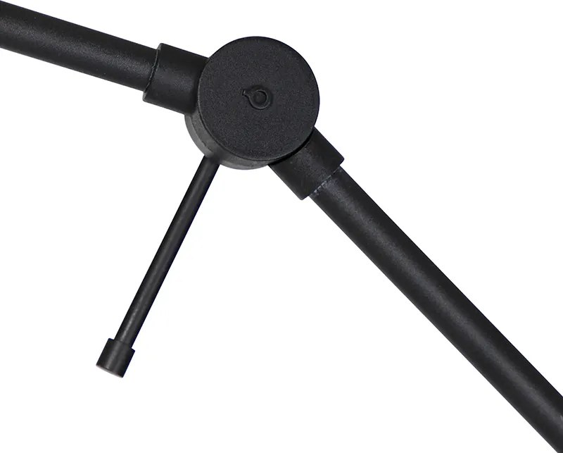 Подова лампа черна регулируема със зелен абажур и златист интериор 50 см - Editor