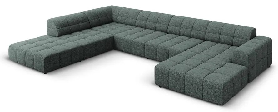 Тюркоазен ъглов диван (ляв ъгъл/U) Chicago - Cosmopolitan Design
