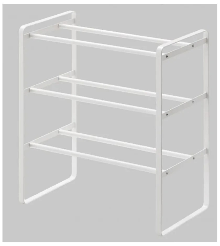 Бял регулируем рафт за обувки с 3 нива Maebashi - YAMAZAKI