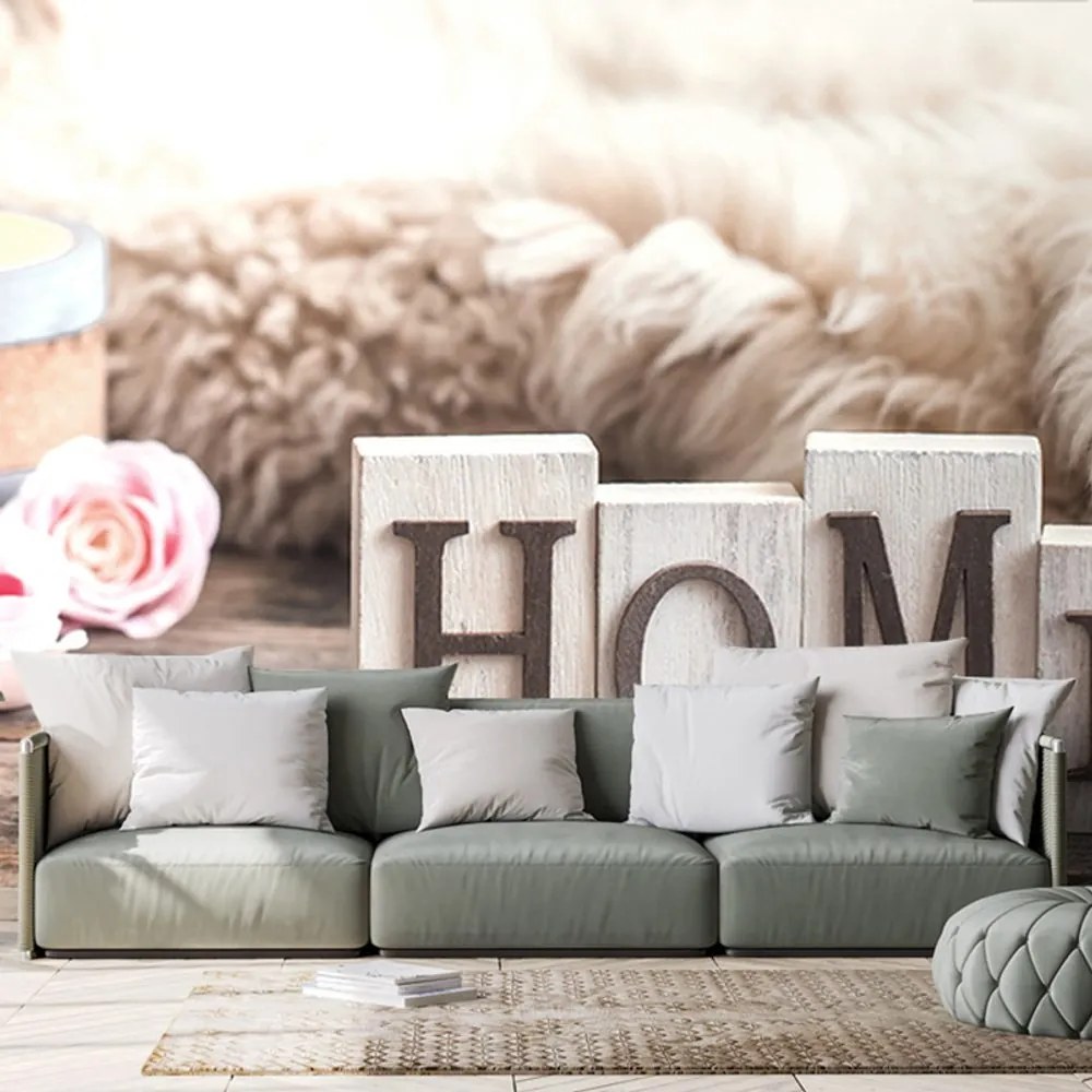 Фототапет – Натюрморт с надпис Home
