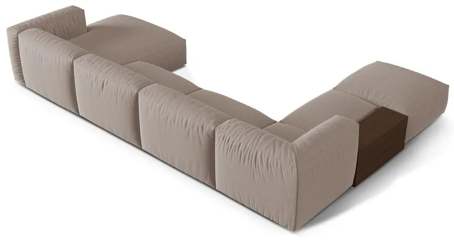 Бежов модулен ъглов диван (ляв ъгъл/U форма) Martina – Micadoni Home