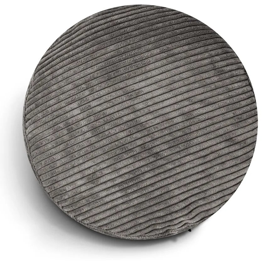 Тъмносив пуф от рипсено кадифе Mini – SLOWDOWN