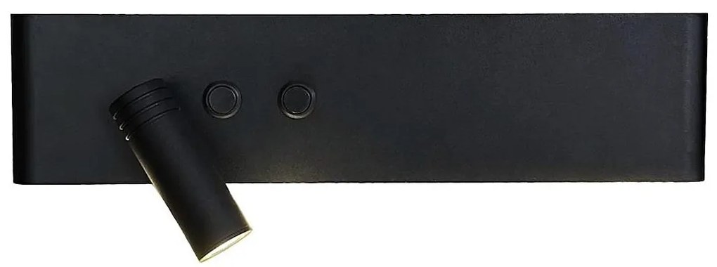 LED стенен насочващ осветител RESORT LED/10W/230V + LED/3W, черен ляв