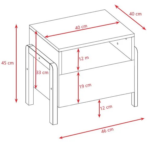 Нощно шкафче Victor