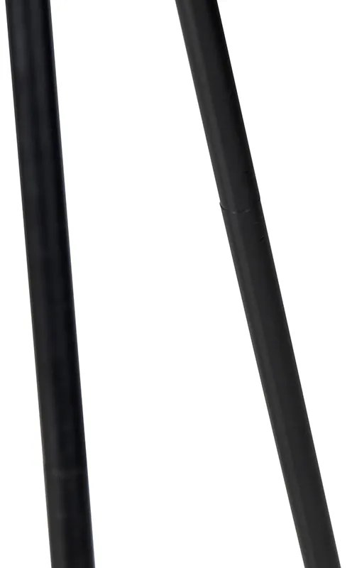 Арт Деко подова лампа триножник черна със злато - Maro