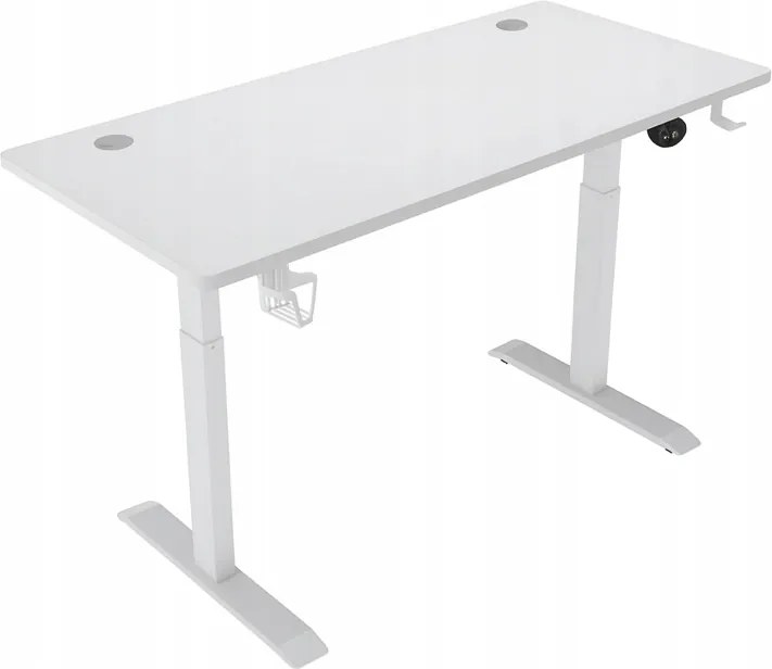 Електрическа маса с регулируема височина 72 - 117 см - бяла Ширина: 60 см | Дължина: 140 см