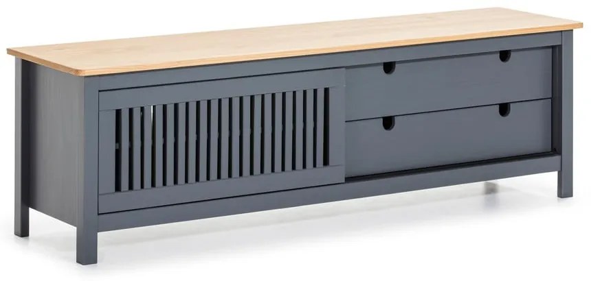 Сива дървена маса за телевизор Bruna - Marckeric