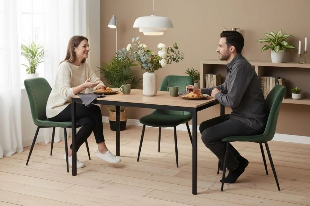 Кухненска маса дъб 120 x 60 cm - универсална маса за 4-5 души