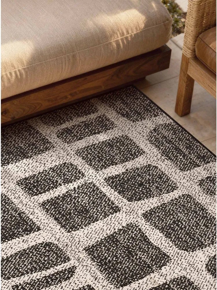 Черен/кремав килим за открито и закрито 160x230 cm Haringey Ruskin – Ted Baker