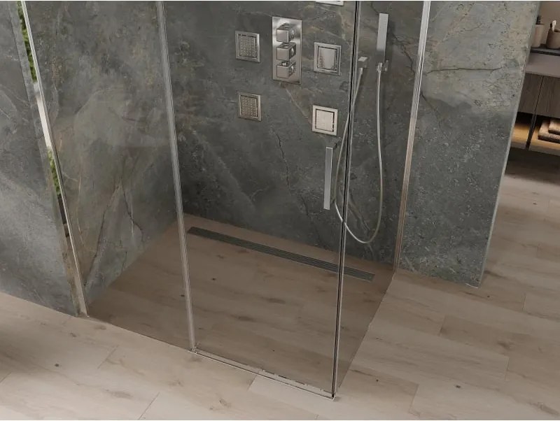 Mexen Omega плъзгаща се душ кабина 100 x 80 см, прозрачна, хром - 825-100-080-01-00
