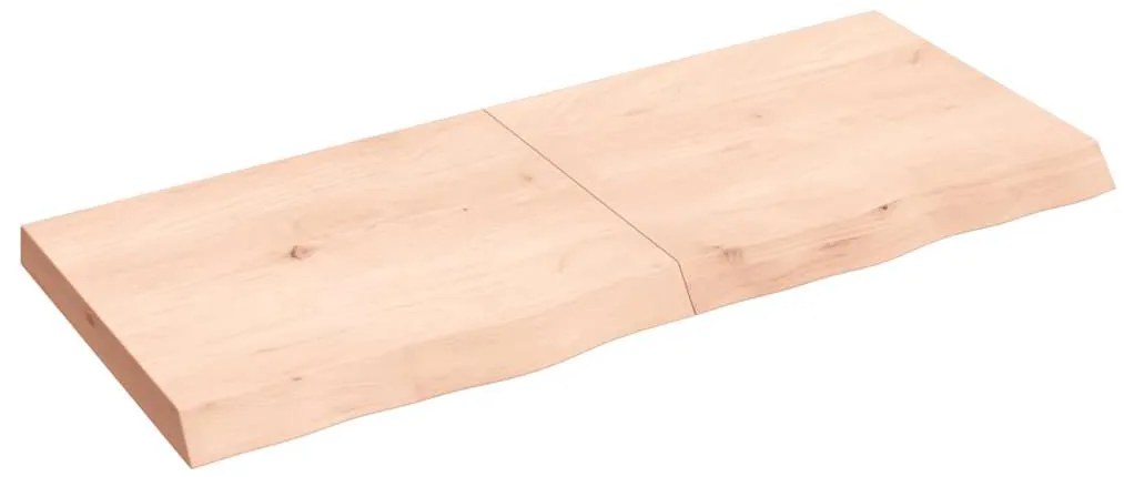 363577 vidaXL Стенен рафт, 120x50x(2-6) см, необработен масивен дъб