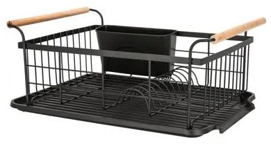 Метален сушилник за съдове на 1 етаж 44x32xh20,3см G-MATT BLACK-(23257-001)