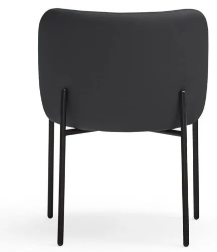 Черни тапицирани трапезни столове в комплект 2 бр. Mogi – Teulat