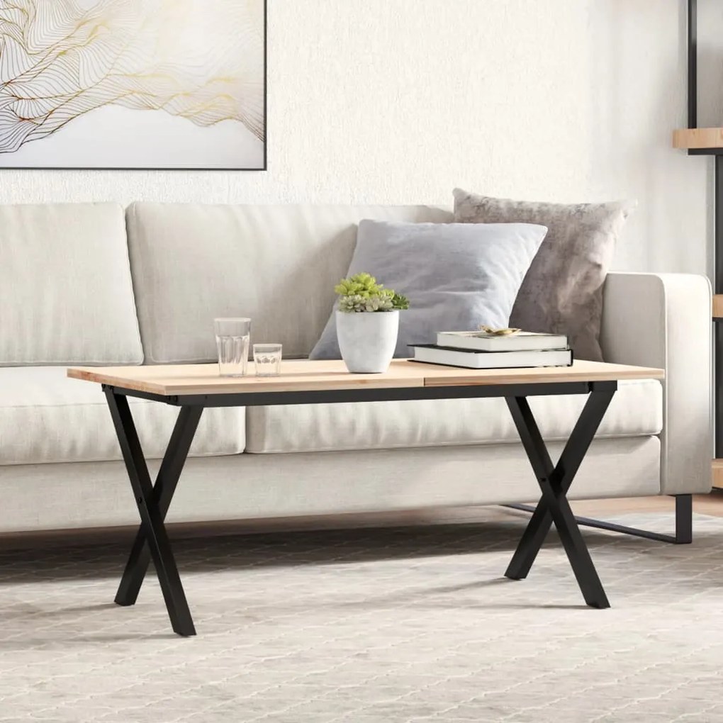 357900 vidaXL Крака за кафе маса, X-рамка, 80x40x43 см, стомана