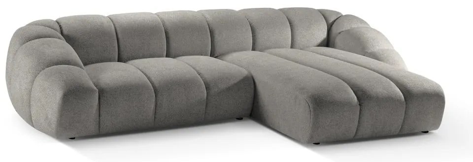 Светлосив ъглов диван (десен ъгъл) Diana – Micadoni