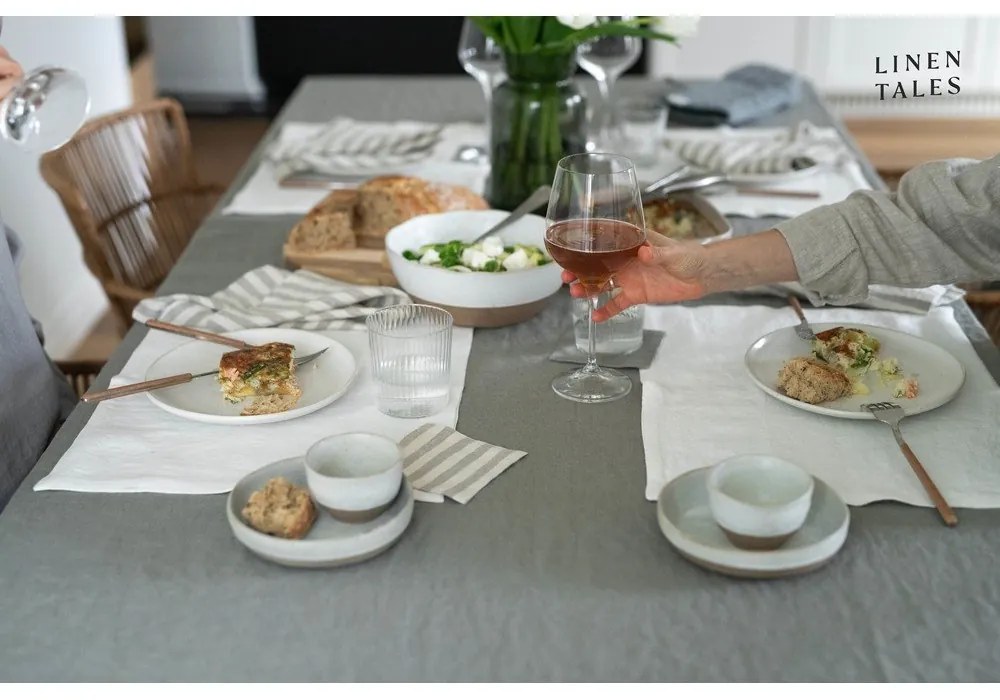 Ленена покривка за маса 140x300 cm Khaki – Linen Tales