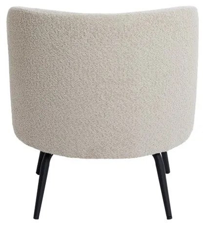 Кремав фотьойл от плат букле Dieyda - Light &amp; Living